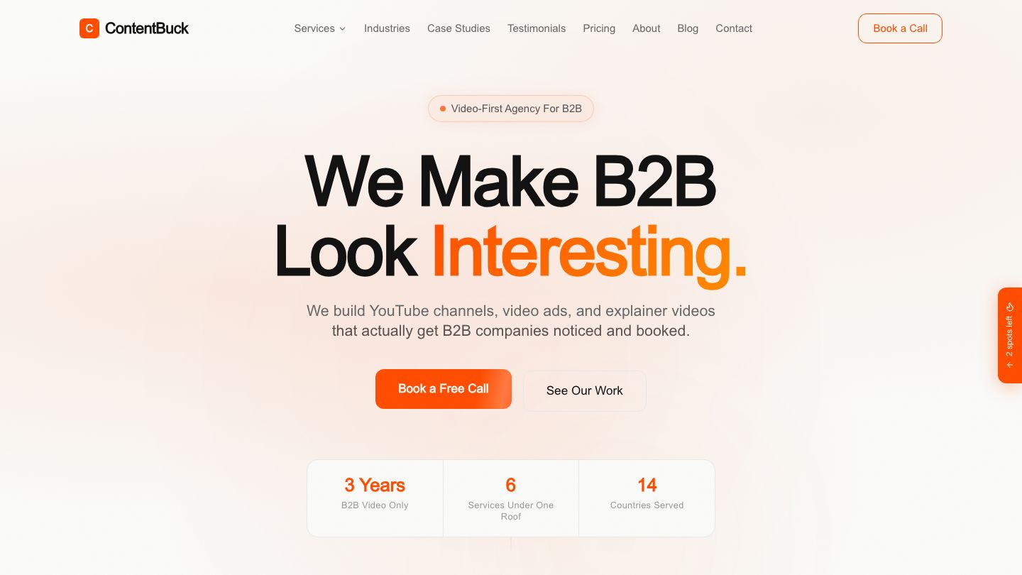 ContentBuck B2B video agency
