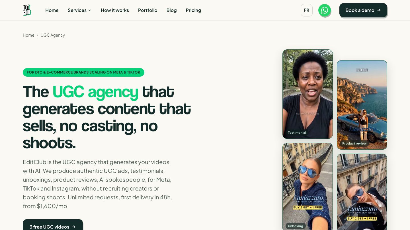 EditClub done-for-you AI UGC agency