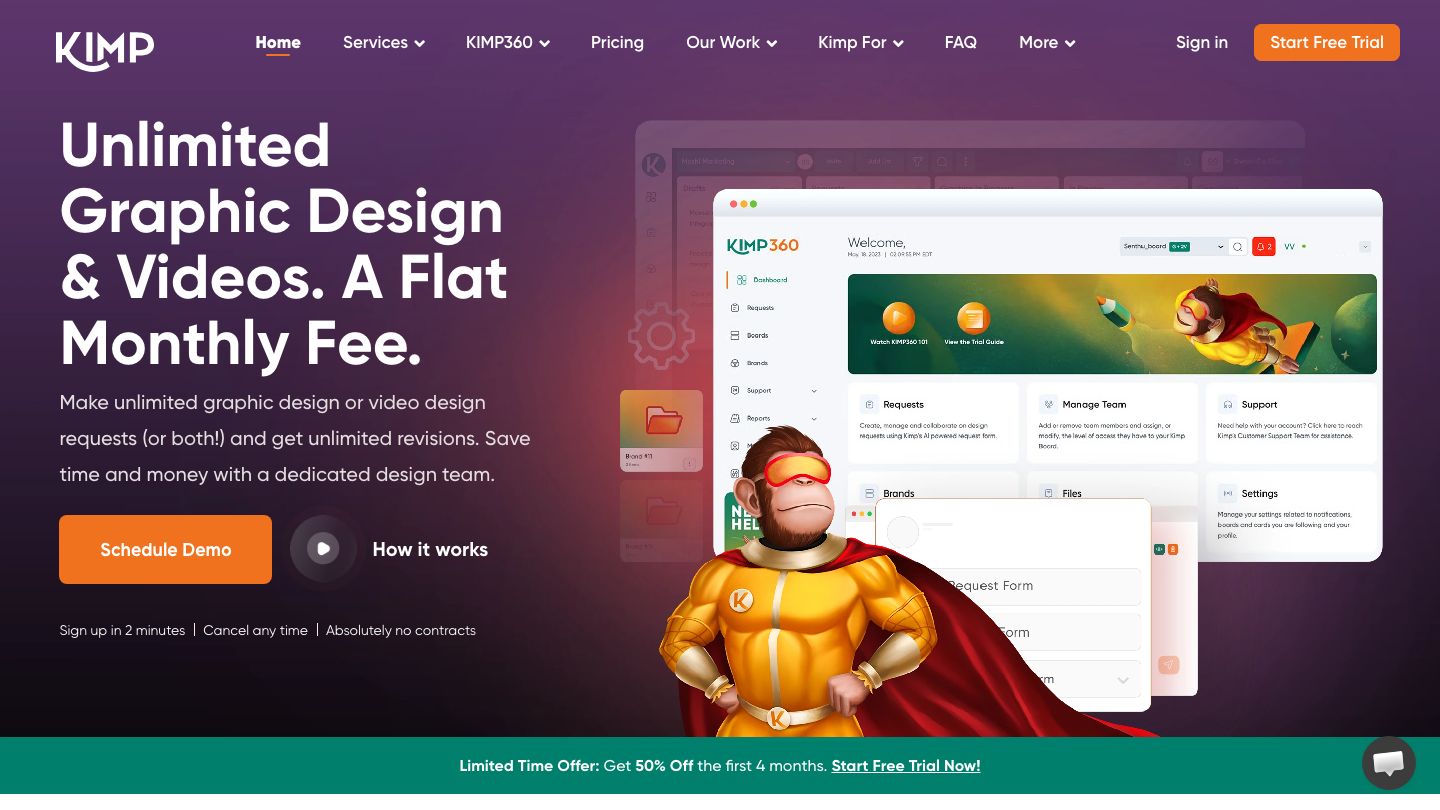 Kimp unlimited graphic design and video
