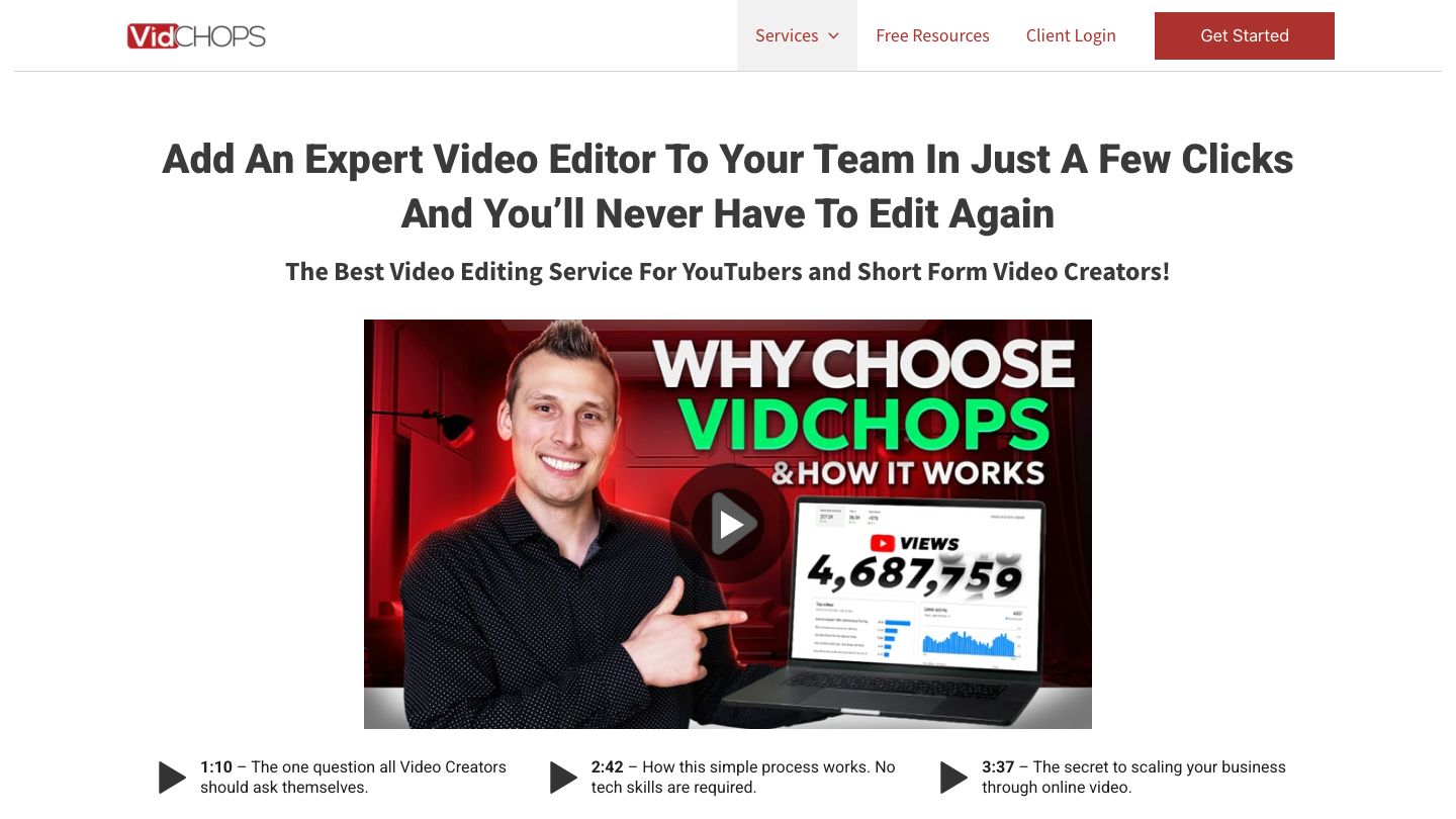 VidChops video editing service